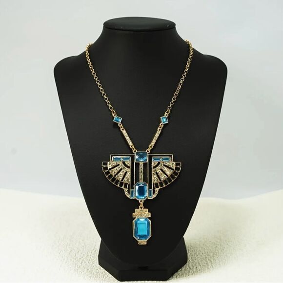 🩵 NEW Beautiful unique boho style bib statement necklace 🩵 - Picture 3 of 5